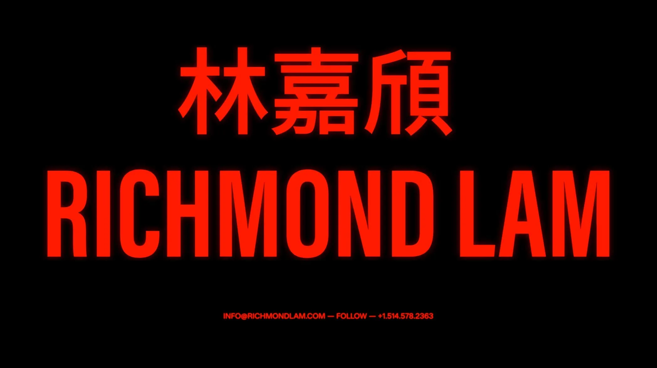 Richmond Lam - Visual Identity / Web development